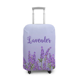 Чехол для чемодана 3D с принтом Lavander в Тюмени, 86% полиэфир, 14% спандекс | двустороннее нанесение принта, прорези для ручек и колес | 8 марта | lavanda | лаванда | праздник | цветы