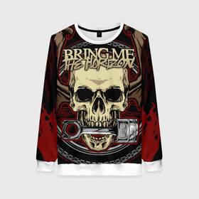 Женский свитшот 3D с принтом Bring Me the Horizon в Тюмени, 100% полиэстер с мягким внутренним слоем | круглый вырез горловины, мягкая резинка на манжетах и поясе, свободная посадка по фигуре | bmth | metal | music | official | rca records label | rock | sempiternal | video | британская | группа | дэткор | поп | рок