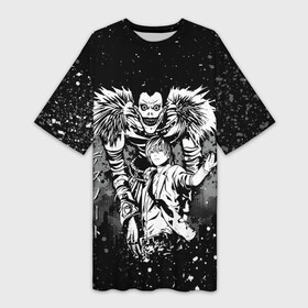 Платье-футболка 3D с принтом Death God в Тюмени,  |  | anime | death note | kira | manga | ryuk | аниме | герой | кира | манга | риюк