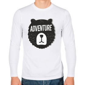 Мужской лонгслив хлопок с принтом Bear Adventure в Тюмени, 100% хлопок |  | Тематика изображения на принте: adventure | altai | altay | animal | bear | follow | forest | hipster | insta | noize | siberia | sibir | style | trip | алтай | лес | медведь | михалыч | миша | поездка | приключение | путешествие | сибирь | хипстер