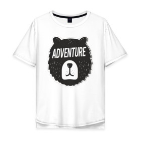 Мужская футболка хлопок Oversize с принтом Bear Adventure в Тюмени, 100% хлопок | свободный крой, круглый ворот, “спинка” длиннее передней части | Тематика изображения на принте: adventure | altai | altay | animal | bear | follow | forest | hipster | insta | noize | siberia | sibir | style | trip | алтай | лес | медведь | михалыч | миша | поездка | приключение | путешествие | сибирь | хипстер