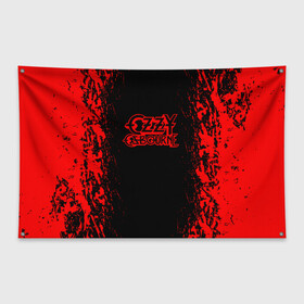 Флаг-баннер с принтом Ozzy Osbourne | Black Sabbath (Z) в Тюмени, 100% полиэстер | размер 67 х 109 см, плотность ткани — 95 г/м2; по краям флага есть четыре люверса для крепления | black sabbath | michael osbourne | ozzy osbourne | джон майкл осборн | дум метал | хард рок | хеви метал