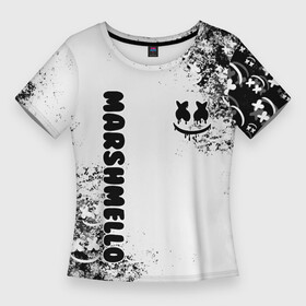 Женская футболка 3D Slim с принтом Marshmello в Тюмени,  |  | dj | marshmello | marshmelloy | usa | америка | клуб | клубная музыка | мармело | маршмелло | маршмеллоу | музыка | музыкант