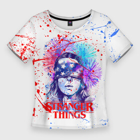 Женская футболка 3D Slim с принтом STRANGER THINGS | ОЧЕНЬ СТРАННЫЕ ДЕЛА в Тюмени,  |  | 11 | stranger things | одди | одиннадцатая | очень странные дела | сериалы