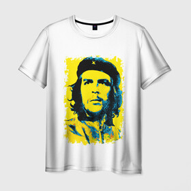 Мужская футболка 3D с принтом Че Гевара в Тюмени, 100% полиэфир | прямой крой, круглый вырез горловины, длина до линии бедер | ernesto guevara | голова | известный | куба | личность | популярный | революционер | революция | че | че гевара | человек | эрнесто