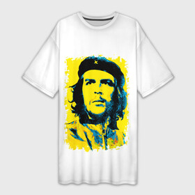 Платье-футболка 3D с принтом Че Гевара в Тюмени,  |  | ernesto guevara | голова | известный | куба | личность | популярный | революционер | революция | че | че гевара | человек | эрнесто