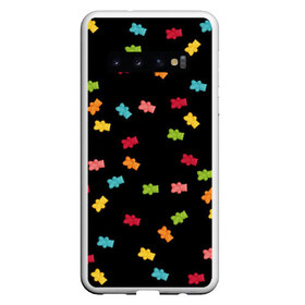Чехол для Samsung Galaxy S10 с принтом Мармеладные мишки в Тюмени, Силикон | Область печати: задняя сторона чехла, без боковых панелей | десерт | красный | мармелад | мишка | сахар | сладкий | черный