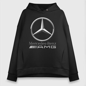 Женское худи Oversize хлопок с принтом MERCEDES-BENZ AMG в Тюмени, френч-терри — 70% хлопок, 30% полиэстер. Мягкий теплый начес внутри —100% хлопок | боковые карманы, эластичные манжеты и нижняя кромка, капюшон на магнитной кнопке | amg | auto | carbon | mercedes | sport | авто | автомобиль | автомобильные | амг | бренд | карбон | марка | машины | мерседес | спорт