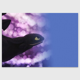 Поздравительная открытка с принтом КАК ПРИРУЧИТЬ ДРАКОНА в Тюмени, 100% бумага | плотность бумаги 280 г/м2, матовая, на обратной стороне линовка и место для марки
 | dragon | how to train your dragon the hidden world | драконы | икинг | как приручить дракона 3 | персонажи