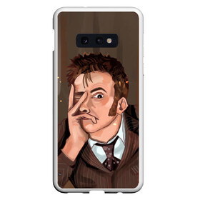 Чехол для Samsung S10E с принтом 10TH DOCTOR WHO в Тюмени, Силикон | Область печати: задняя сторона чехла, без боковых панелей | david tennant | doctor who | jodie whittaker | matt smith | space | tardis | time | время | девид теннант | джоди уиттакер | доктор | доктор кто | космос | мэтт смит | тардис