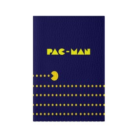 Обложка для паспорта матовая кожа с принтом PAC-MAN в Тюмени, натуральная матовая кожа | размер 19,3 х 13,7 см; прозрачные пластиковые крепления | Тематика изображения на принте: 1980 | game | ghostbusters | pac man | игра | монстры | охотники за привидениями | пэкмен | уровень | ход