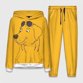 Женский костюм 3D (с толстовкой) с принтом Mr. Peanutbutter в Тюмени,  |  | bojack horseman | mr. peanutbutter | конь боджек | мистер арахисовое масло | мистер подхвост