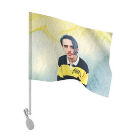Флаг для автомобиля с принтом Кирилл Бледный. Пошлая Молли в Тюмени, 100% полиэстер | Размер: 30*21 см | кирилл бледный | музыка | пошлая молли | солист группы