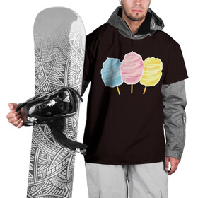 Накидка на куртку 3D с принтом Сладкая вата в Тюмени, 100% полиэстер |  | вата | воздушная | воздушная вата | летнее настроение | сладкоежка