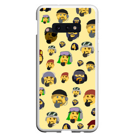 Чехол для Samsung S10E с принтом Thinking emoji skins в Тюмени, Силикон | Область печати: задняя сторона чехла, без боковых панелей | battlefield текстуры | doodling | emoji | pattern | skins | textures | thinking | tiles | военные | дудлинг | думающий | коллаж | паттерны | скины | смайлик | солдаты | тайлы | фон | эмоджи