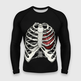 Мужской рашгард 3D с принтом My Heart в Тюмени,  |  | Тематика изображения на принте: bone | bones | chest | heart | hearts | love | organ | organs | ribs | skeleton | x ray | грудная клетка | кости | кость | орган | органы | ребра | рентген | сердца | сердце | скелет