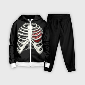 Детский костюм 3D с принтом My Heart в Тюмени,  |  | bone | bones | chest | heart | hearts | love | organ | organs | ribs | skeleton | x ray | грудная клетка | кости | кость | орган | органы | ребра | рентген | сердца | сердце | скелет