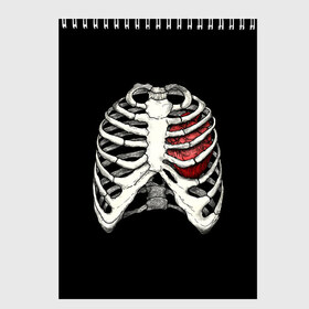 Скетчбук с принтом My Heart в Тюмени, 100% бумага
 | 48 листов, плотность листов — 100 г/м2, плотность картонной обложки — 250 г/м2. Листы скреплены сверху удобной пружинной спиралью | Тематика изображения на принте: bone | bones | chest | heart | hearts | love | organ | organs | ribs | skeleton | x ray | грудная клетка | кости | кость | орган | органы | ребра | рентген | сердца | сердце | скелет