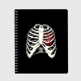Тетрадь с принтом My Heart в Тюмени, 100% бумага | 48 листов, плотность листов — 60 г/м2, плотность картонной обложки — 250 г/м2. Листы скреплены сбоку удобной пружинной спиралью. Уголки страниц и обложки скругленные. Цвет линий — светло-серый
 | Тематика изображения на принте: bone | bones | chest | heart | hearts | love | organ | organs | ribs | skeleton | x ray | грудная клетка | кости | кость | орган | органы | ребра | рентген | сердца | сердце | скелет