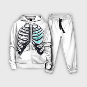 Детский костюм 3D с принтом X Ray в Тюмени,  |  | bone | bones | chest | heart | hearts | love | organ | organs | ribs | skeleton | x ray | грудная клетка | кости | кость | орган | органы | ребра | рентген | сердца | сердце | скелет