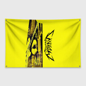Флаг-баннер с принтом Пошлая Молли в Тюмени, 100% полиэстер | размер 67 х 109 см, плотность ткани — 95 г/м2; по краям флага есть четыре люверса для крепления | абстракция | мода | музыка | надпись | пошлая молли | рок