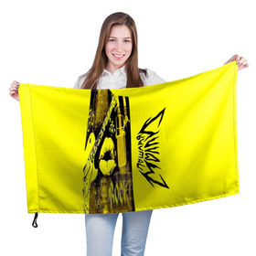 Флаг 3D с принтом  Пошлая Молли в Тюмени, 100% полиэстер | плотность ткани — 95 г/м2, размер — 67 х 109 см. Принт наносится с одной стороны | абстракция | мода | музыка | надпись | пошлая молли | рок