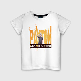 Детская футболка хлопок с принтом Payton Moormeier в Тюмени, 100% хлопок | круглый вырез горловины, полуприлегающий силуэт, длина до линии бедер | Тематика изображения на принте: payton | payton moormeier | мормайер | мормиер | пейтон моормиер | пейтон мурмиер | пэйтон