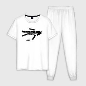 Мужская пижама хлопок с принтом BoJack Horseman в Тюмени, 100% хлопок | брюки и футболка прямого кроя, без карманов, на брюках мягкая резинка на поясе и по низу штанин
 | Тематика изображения на принте: 