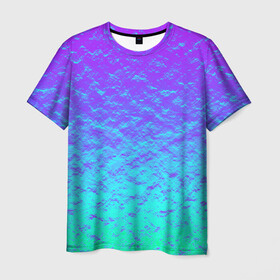 Мужская футболка 3D с принтом ПЕРЛАМУТР в Тюмени, 100% полиэфир | прямой крой, круглый вырез горловины, длина до линии бедер | neon | retro | абстракция | блестки | вода | волны | краски | неон | неоновый | перламутр | поп | радуга | ретро | текстура | фиолетовый