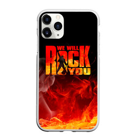 Чехол для iPhone 11 Pro матовый с принтом Queen - We Will Rock You в Тюмени, Силикон |  | freddie mercury | paul | queen | quen | богемская рапсодия | брайан мэй | глэм | группа | джон дикон | квин | королева | куин | меркури | меркьюри | музыкант | мэркури | певец | песня | поп | роджер тейлор | рок