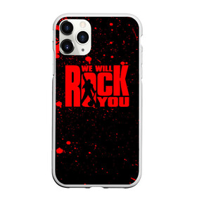 Чехол для iPhone 11 Pro Max матовый с принтом Queen - We Will Rock You в Тюмени, Силикон |  | freddie mercury | paul | queen | quen | богемская рапсодия | брайан мэй | глэм | группа | джон дикон | квин | королева | куин | меркури | меркьюри | музыкант | мэркури | певец | песня | поп | роджер тейлор | рок