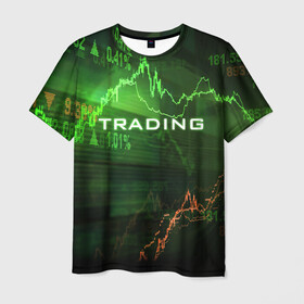 Мужская футболка 3D с принтом Трейдинг 03 в Тюмени, 100% полиэфир | прямой крой, круглый вырез горловины, длина до линии бедер | акции | бары | валюта | крипто | линии | лонг | рынок | свечи | ставка | торговля | трейд | трейдер | трейдинг | тренд | форекс | фьючерс | шорт | японские