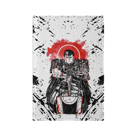 Обложка для паспорта матовая кожа с принтом BERSERK в Тюмени, натуральная матовая кожа | размер 19,3 х 13,7 см; прозрачные пластиковые крепления | anime | anime berserk | berserk | knight | manga | аниме | аниме берсерк | берсерк | манга | рыцарь