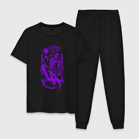 Мужская пижама хлопок с принтом LA LAKERS / KOBE BRYANT в Тюмени, 100% хлопок | брюки и футболка прямого кроя, без карманов, на брюках мягкая резинка на поясе и по низу штанин
 | 