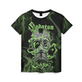 Женская футболка 3D с принтом Toxic Sabaton в Тюмени, 100% полиэфир ( синтетическое хлопкоподобное полотно) | прямой крой, круглый вырез горловины, длина до линии бедер | battle metal | sabaton | военный рок | йоаким броден | крис рёланд | пар сундстрём | рок | рок группа | хэви метал | шведская группа | шведский рок