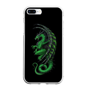 Чехол для iPhone 7Plus/8 Plus матовый с принтом Green Dragon в Тюмени, Силикон | Область печати: задняя сторона чехла, без боковых панелей | beast | dinosaur | dragon | fire | hunter | ice | monster | predator | reptile | динозавр | дракон | зверь | лед | ледяной | монстр | огненный | огонь | охотник | хищник