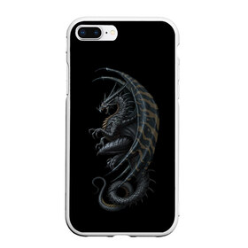 Чехол для iPhone 7Plus/8 Plus матовый с принтом Black Dragon в Тюмени, Силикон | Область печати: задняя сторона чехла, без боковых панелей | beast | dinosaur | dragon | fire | hunter | ice | monster | predator | reptile | динозавр | дракон | зверь | лед | ледяной | монстр | огненный | огонь | охотник | хищник