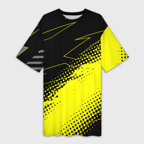 Платье-футболка 3D с принтом Черно желтый стиль для фитнеса в Тюмени,  |  | bona fide | bonafide | dance | fitness | gym | love | motivation | muscle | shaggy | workout | бона фидес | мотивация | олимпия | сила | спорт | фитнес