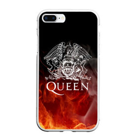 Чехол для iPhone 7Plus/8 Plus матовый с принтом QUEEN в Тюмени, Силикон | Область печати: задняя сторона чехла, без боковых панелей | queen | rock | we will rock you | брайан мэи | группа queen | группа квин | джон дикон | квин | королева | король | роджер тейлор | рок | фредди меркьюри