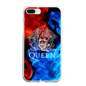 Чехол для iPhone 7Plus/8 Plus матовый с принтом QUEEN в Тюмени, Силикон | Область печати: задняя сторона чехла, без боковых панелей | queen | rock | we will rock you | брайан мэи | группа queen | группа квин | джон дикон | квин | королева | король | роджер тейлор | рок | фредди меркьюри