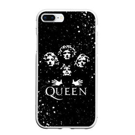 Чехол для iPhone 7Plus/8 Plus матовый с принтом QUEEN в Тюмени, Силикон | Область печати: задняя сторона чехла, без боковых панелей | queen | rock | we will rock you | брайан мэи | группа queen | группа квин | джон дикон | квин | королева | король | роджер тейлор | рок | фредди меркьюри