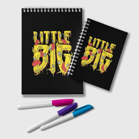 Блокнот с принтом Little Big в Тюмени, 100% бумага | 48 листов, плотность листов — 60 г/м2, плотность картонной обложки — 250 г/м2. Листы скреплены удобной пружинной спиралью. Цвет линий — светло-серый
 | Тематика изображения на принте: 20 | 2020 | big | eurovision | little | music | биг | бузова | евровидение | ильич | литл | музыка