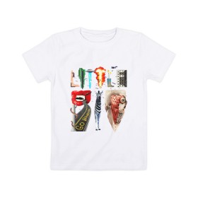 Детская футболка хлопок с принтом LITTLE BIG в Тюмени, 100% хлопок | круглый вырез горловины, полуприлегающий силуэт, длина до линии бедер | little big | music | rock | евровидение | ильич | литл биг | музыка | прусикин | рок