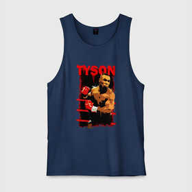 Мужская майка хлопок с принтом TYSON в Тюмени, 100% хлопок |  | art | box | fighter | iron | mike tyson | punch | rocky | sport | арт | боец | бокс | железный | й | канаты | майк тайсон | парню | перчатки | прикольная | ринг | рокки | спорт | тайсон | удар | человек | чемпион