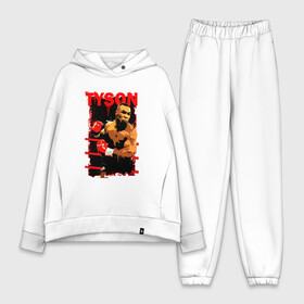 Женский костюм хлопок Oversize с принтом TYSON в Тюмени,  |  | art | box | fighter | iron | mike tyson | punch | rocky | sport | арт | боец | бокс | железный | й | канаты | майк тайсон | парню | перчатки | прикольная | ринг | рокки | спорт | тайсон | удар | человек | чемпион