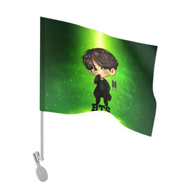 Флаг для автомобиля с принтом BTS в Тюмени, 100% полиэстер | Размер: 30*21 см | bangtanboys | blackpink | bts | btsarmy | jhope | jimin | jin | jungkook | kimtaehyung | kpop | suga | taehyung | бтс | кпоп