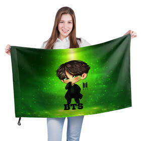 Флаг 3D с принтом BTS в Тюмени, 100% полиэстер | плотность ткани — 95 г/м2, размер — 67 х 109 см. Принт наносится с одной стороны | bangtanboys | blackpink | bts | btsarmy | jhope | jimin | jin | jungkook | kimtaehyung | kpop | suga | taehyung | бтс | кпоп