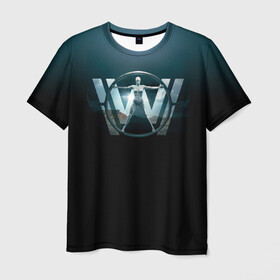 Мужская футболка 3D с принтом Westworld Logo в Тюмени, 100% полиэфир | прямой крой, круглый вырез горловины, длина до линии бедер | vdosadir | westworld | джонатан нолан | западный мир | лиза джой | мир дикого запада