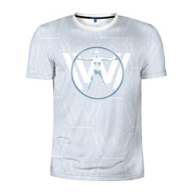 Мужская футболка 3D спортивная с принтом Westworld в Тюмени, 100% полиэстер с улучшенными характеристиками | приталенный силуэт, круглая горловина, широкие плечи, сужается к линии бедра | Тематика изображения на принте: vdosadir | westworld | джонатан нолан | западный мир | лиза джой | мир дикого запада
