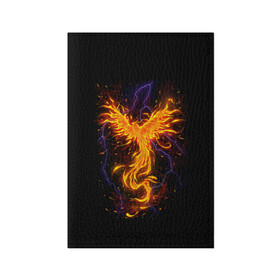 Обложка для паспорта матовая кожа с принтом Phoenix в Тюмени, натуральная матовая кожа | размер 19,3 х 13,7 см; прозрачные пластиковые крепления | Тематика изображения на принте: beast | bird | creature | fire | flame | myth | mythical | phoenix | space | зверь | космос | миф | мифические | мифическое | огонь | пламя | птица | существо | феникс